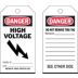 Danger/High Voltage Signed By: Date: / Danger/Do Not Remove This Tag Remarks: Tags