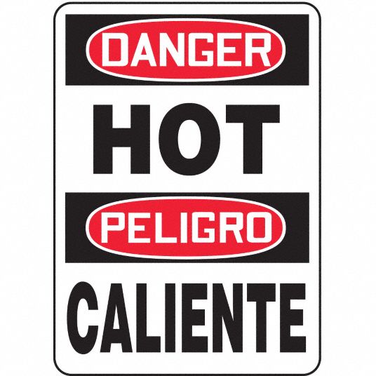 Vinyl, Spanish-Bilingual Danger Sign, 10