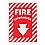 Fire Extinguisher Sign,10 x 7In,WHT/R,AL