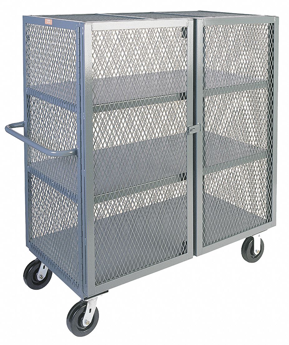 Mesh Security Cart, 3000 lb, 57"x24"x60"