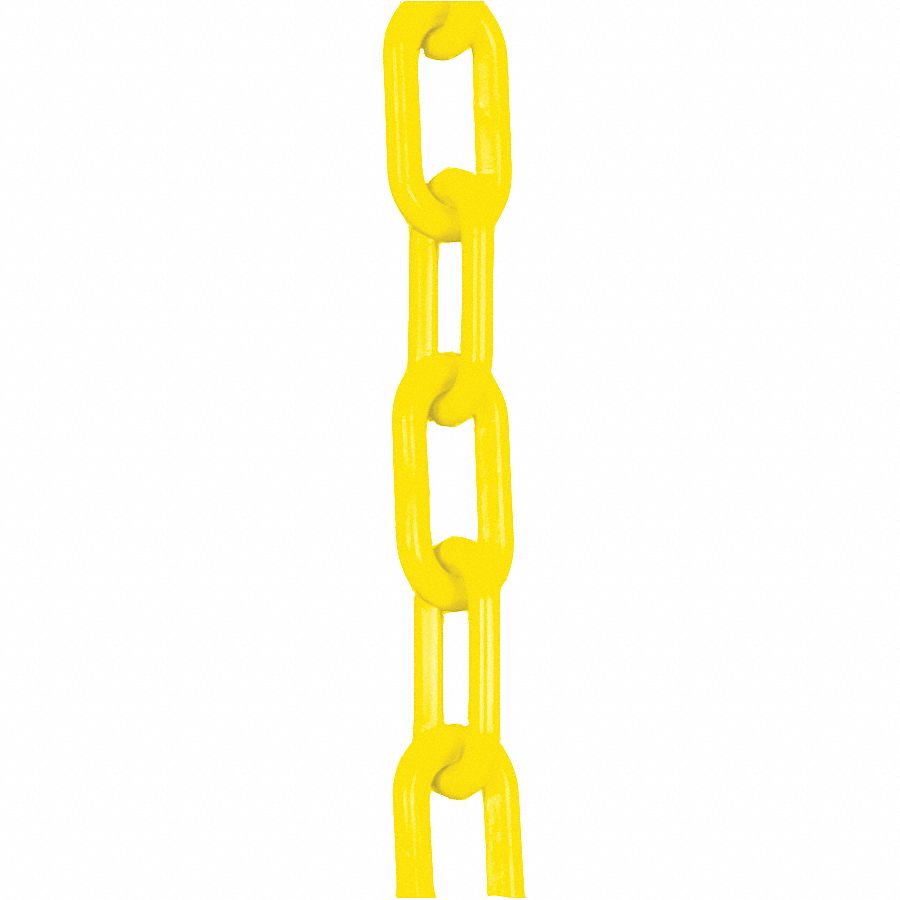 CHAINE PLASTIQUE,EXT/INT,2 PO,JAUNE