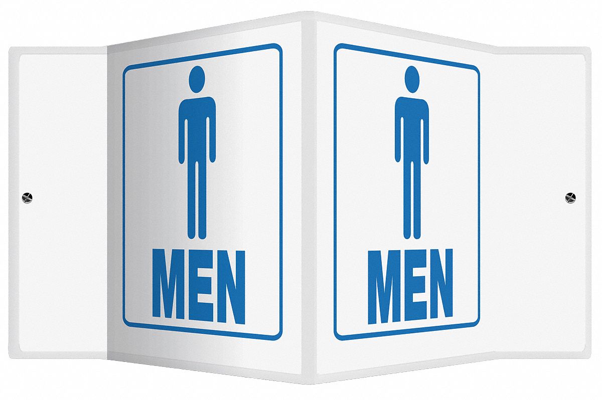 V-SHAPE PROJECTION SIGN, MOUNTING HOLES, NOT RETROREFLECTIVE, 0.1 IN THICK