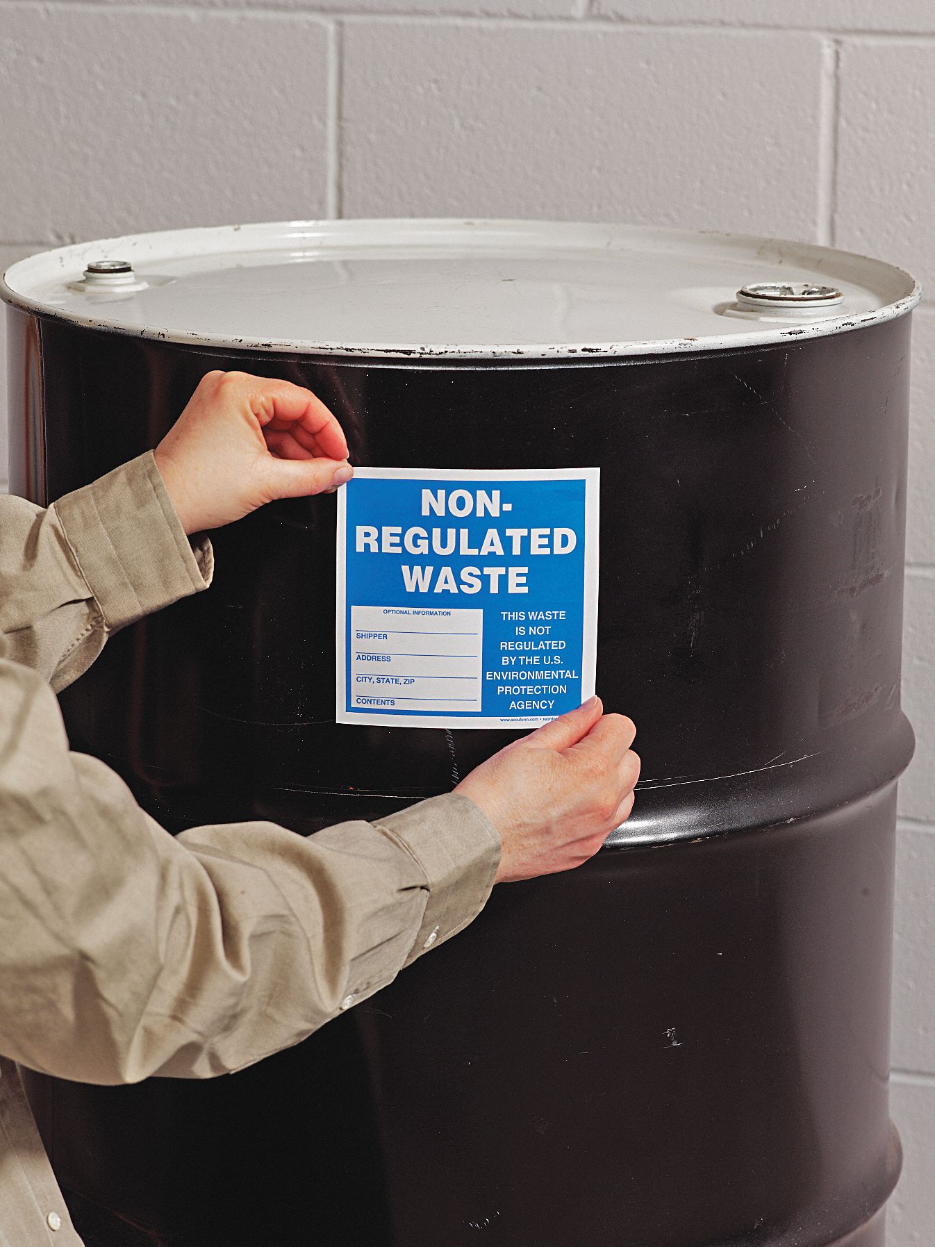 Non Regulated Waste Label,6 In. W,PK100