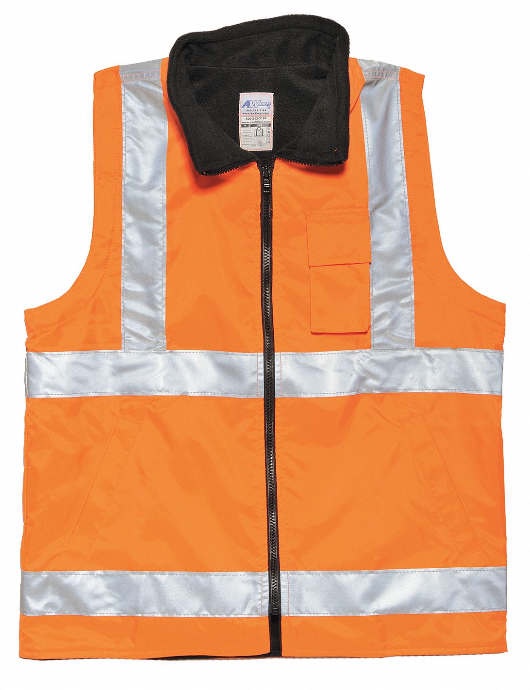 High Visibility Vest, Class 2, XL, Orange