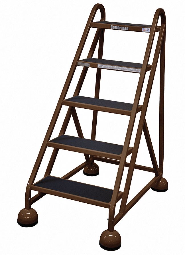Rolling Ladder, Welded, Platform 45In H