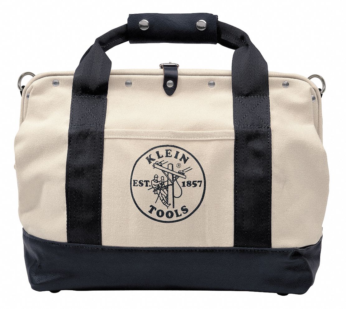 KLEIN TOOLS, Canvas, 11 Pockets, Tool Bag 8V238500318 Grainger