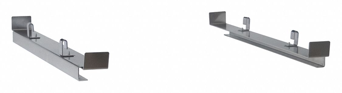 Under Shelf Tote Glide: 20 in x 18 in x 14 in, Stainless Steel, Gray