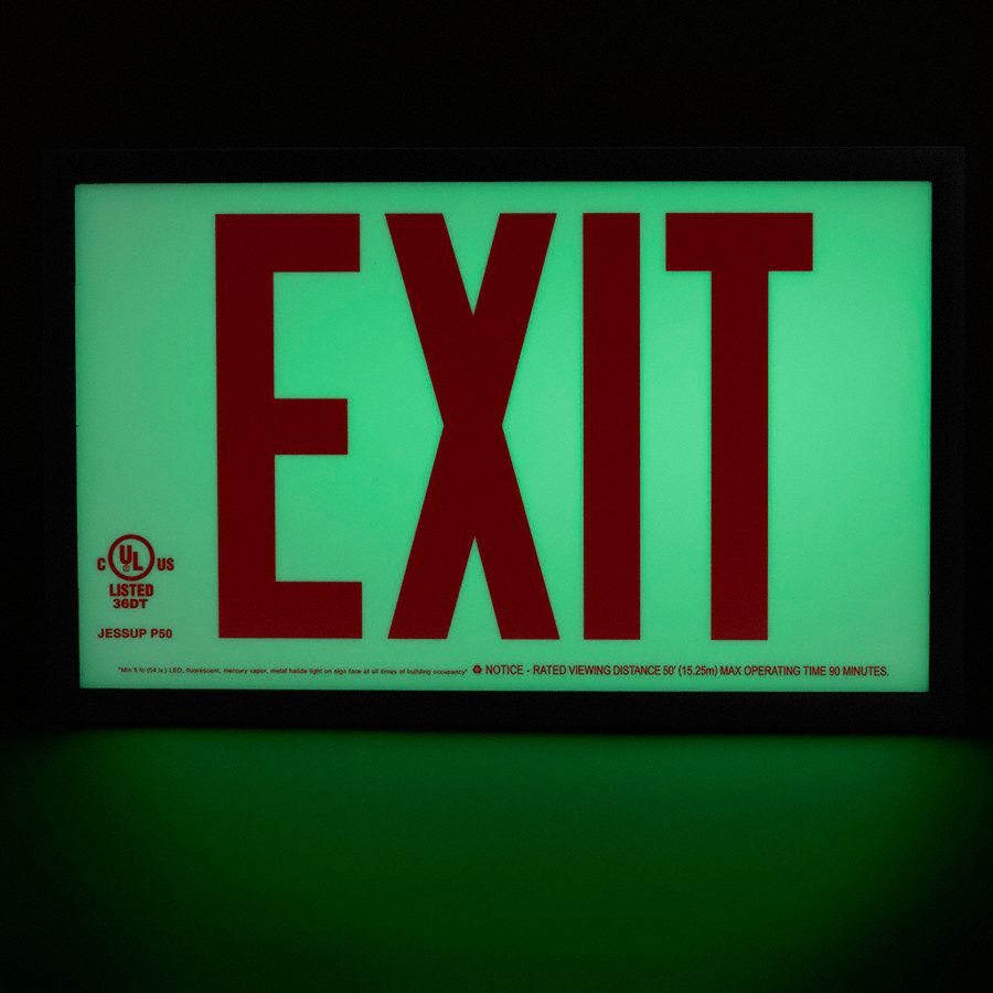 GRAINGER APPROVED Exit Sign, 7 1/2 in x 13 in, Plastic - 8VH10|GRAN3412 ...