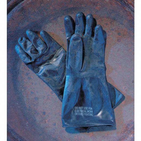 14 mil Glove Thick, 14 in Glove Lg, Chemical Resistant Gloves 9PX18