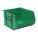 HANG AND STACK BIN, 16½ IN X 18 IN X 11 IN, GREEN, LABEL HOLDERS