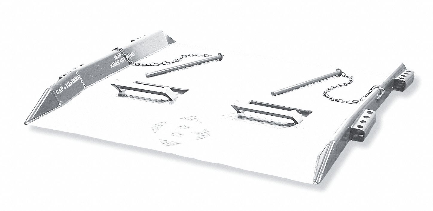 Dock Board: 15, 000 lb Load Capacity, 72 in Overall Lg, 72 in Overall Wd, Diamond Treadplate