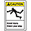 Caution Sign,14 x 10In,YEL and BK/WHT,AL