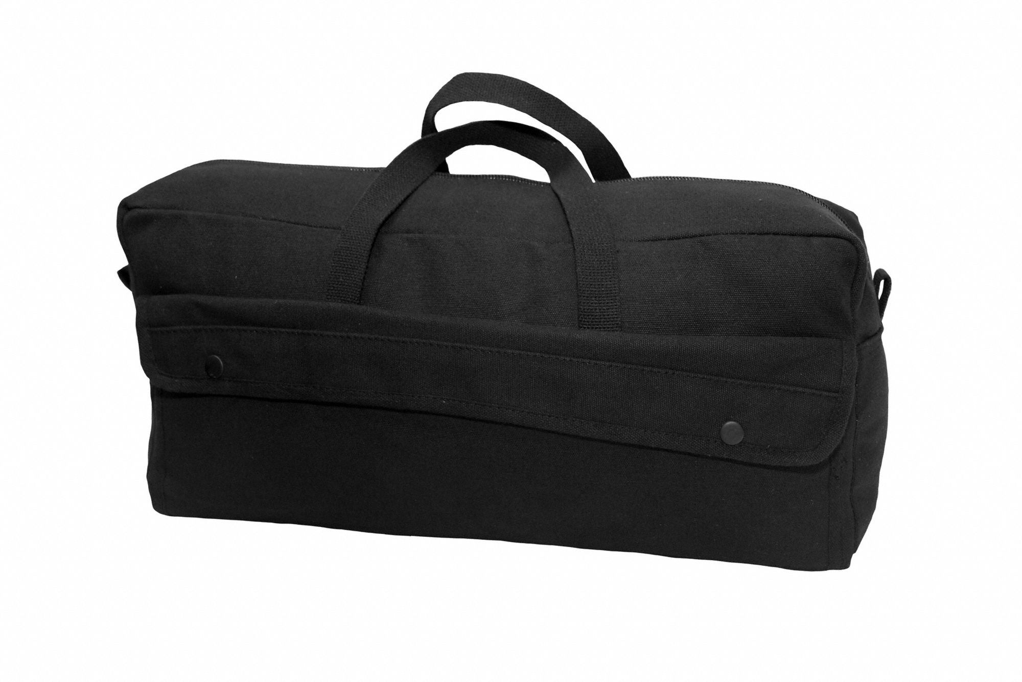 Tool Bag: Canvas, 4 Pockets, 19 in Overall Wd, 6 in Overall Dp, 9 in Overall Ht, Black
