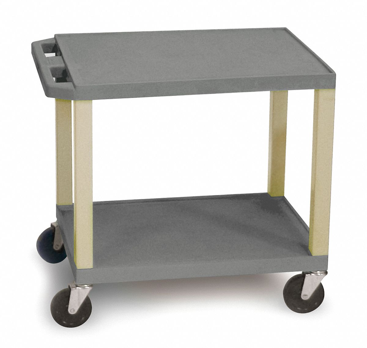 200 lb Load Capacity, 24 in x 18 in, Utility Cart with Lipped Plastic