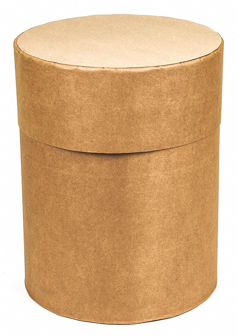 TRANSPORT DRUM, FIBER, 16½GAL, SLIDE-ON LID, BROWN/BROWN