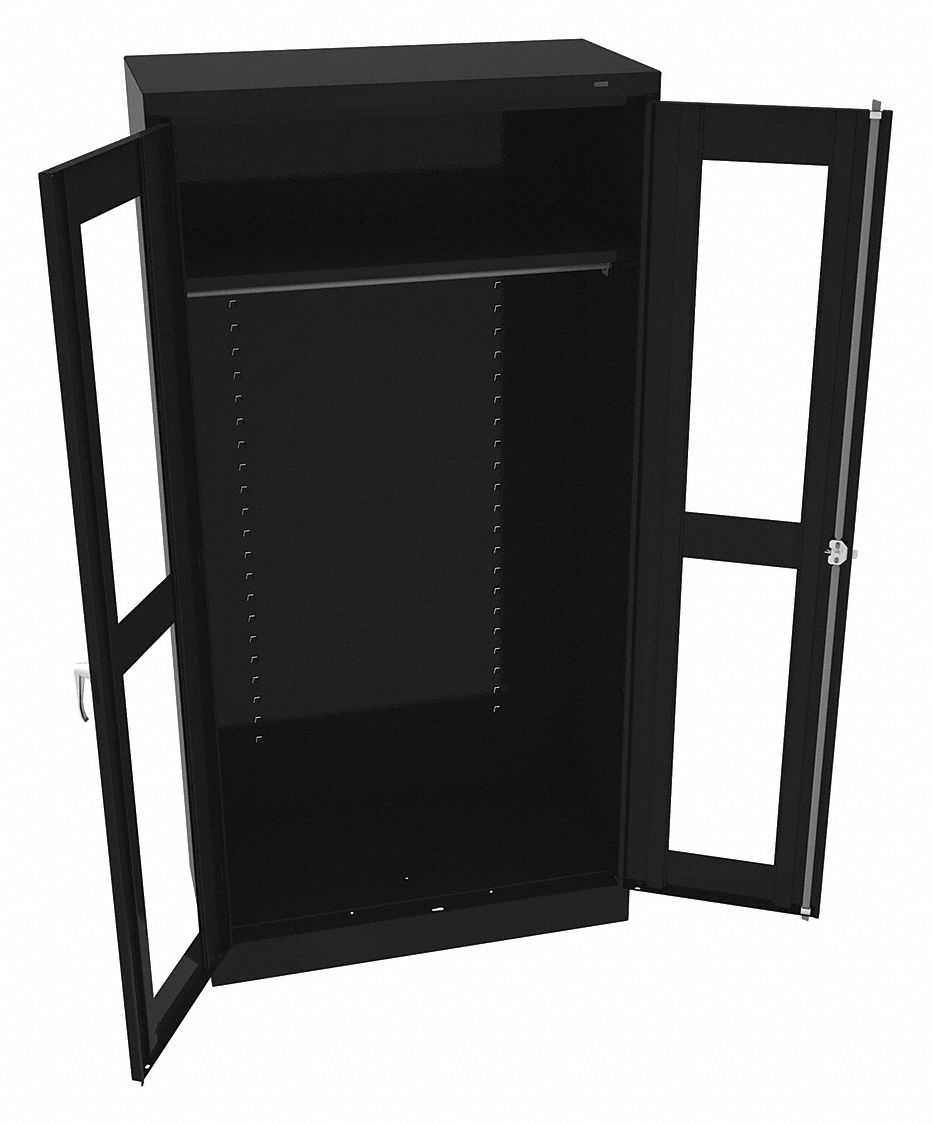 WARDROBE STORAGE CABINET, BLACK, 18 IN D X 36 IN W X 72 IN H
