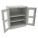 STORAGE CABINET, 36 X 24 X 42 IN, LEVELING, 2 ADJUSTABLE SHELVES, SWING HANDLE/KEYED, GREY