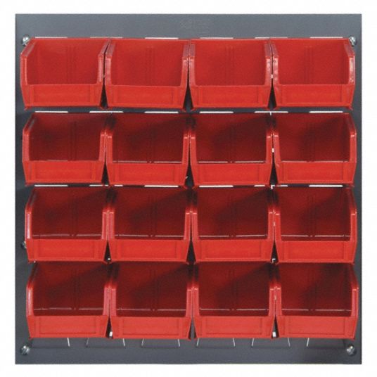 Hanging Storage Bins on Wall Panel Racks Inventory Shelves Supply Room  Quantum