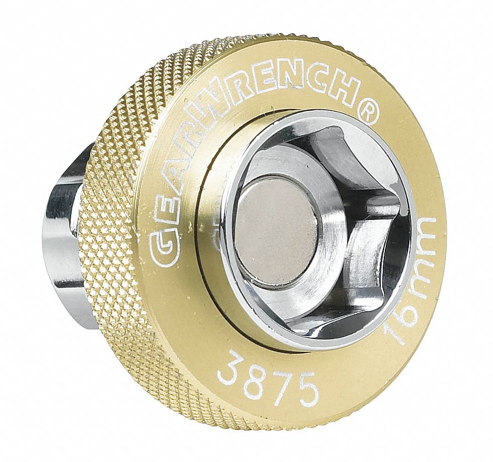 GEARWRENCH, 3/8 in Drive Size, 16 mm Socket Size, Oil Drain Plug Socket