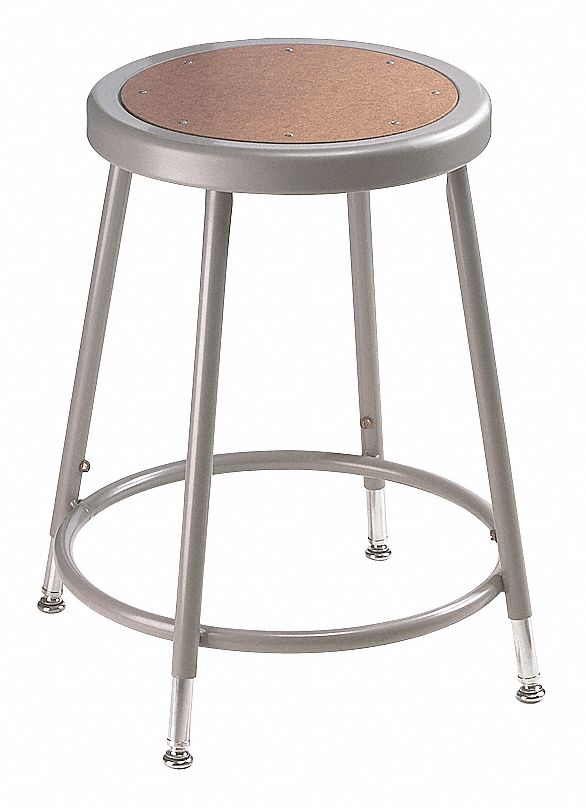 ROUND STOOL,NO BACKREST,19 IN. TO 27 IN.