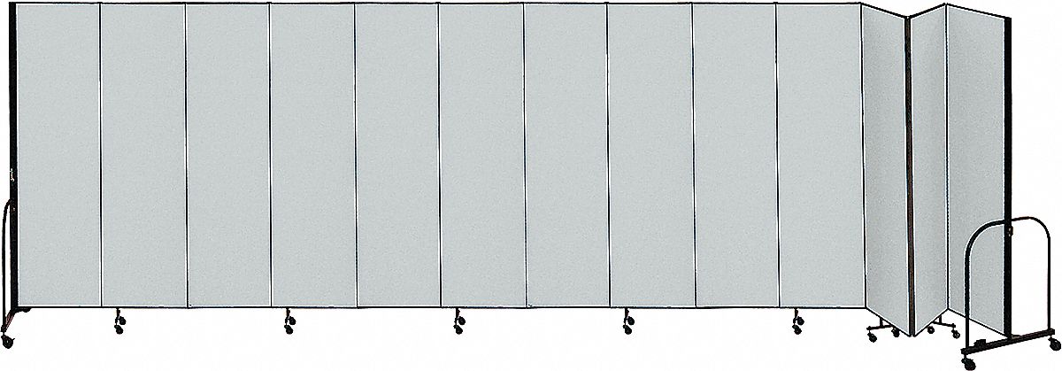 Room Divider: 13 Panels, Opaque, Stone Panel, 48 in Overall Ht, 289 in Overall Wd