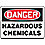 Danger Sign,7 x 10In,R and BK/WHT,AL