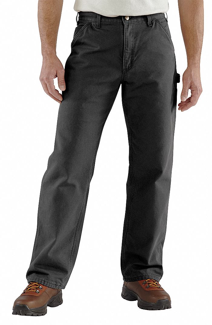 CARHARTT, Men's, Duck Work Pants, Dungaree Work Pants - 8EXU5|B11-BLK ...