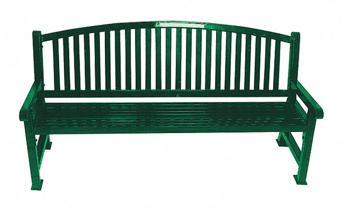 Outdoor Bench 72 in L Green