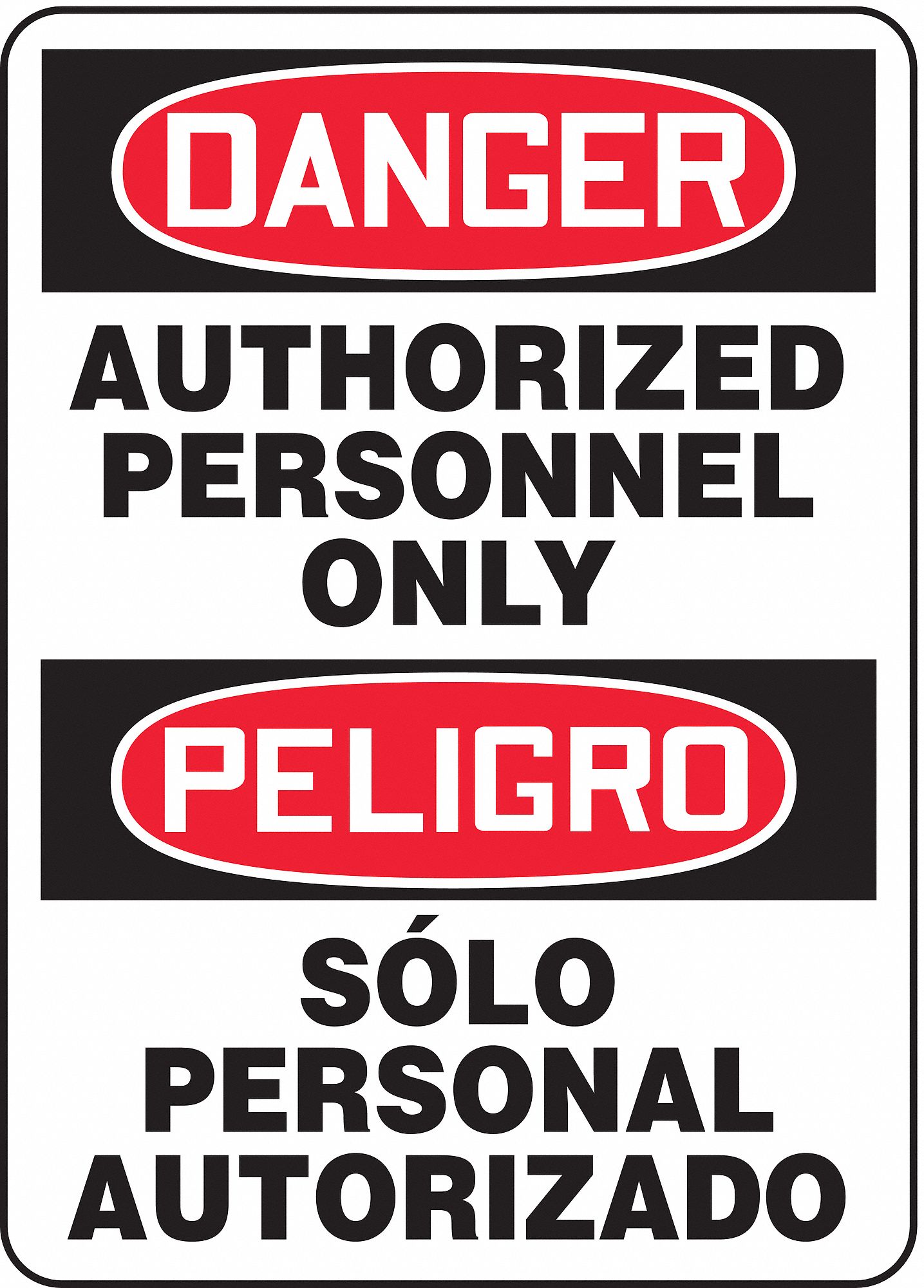 ACCUFORM Vinyl, SpanishBilingual Danger Sign, Danger/Peligro, 10 in