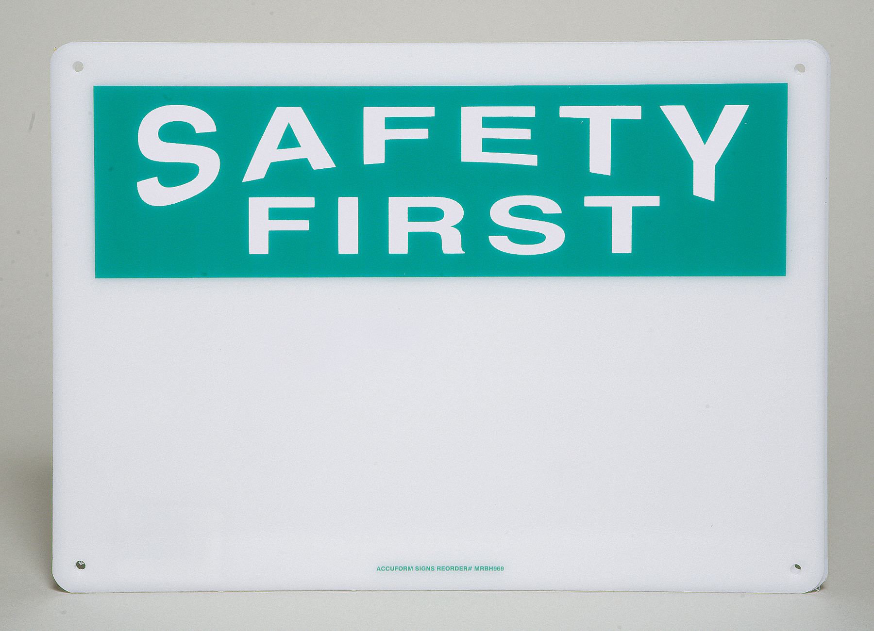 Caution Sign,10 x 14In,GRN/WHT,SAF First