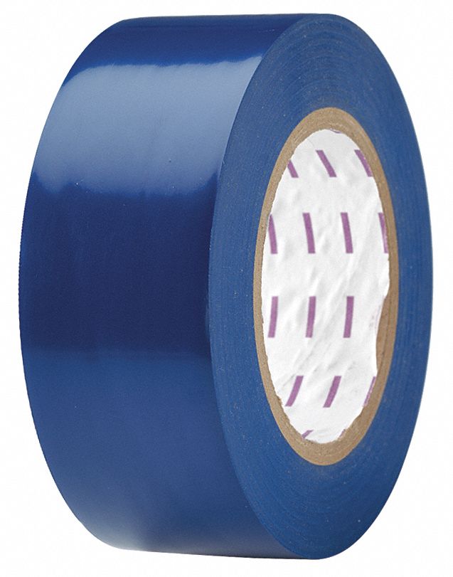 FLOOR MARKING TAPE, GENERAL PURPOSE, SOLID, BLUE, 2 IN X 180 FT, 5 MIL THICKNESS