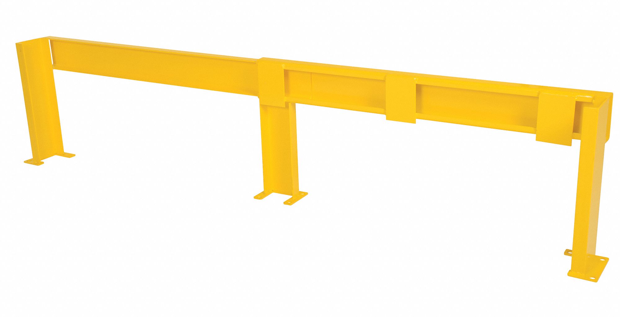 GRAINGER APPROVED Yellow, Steel, Guard Rail System, Floor Mounted Guard