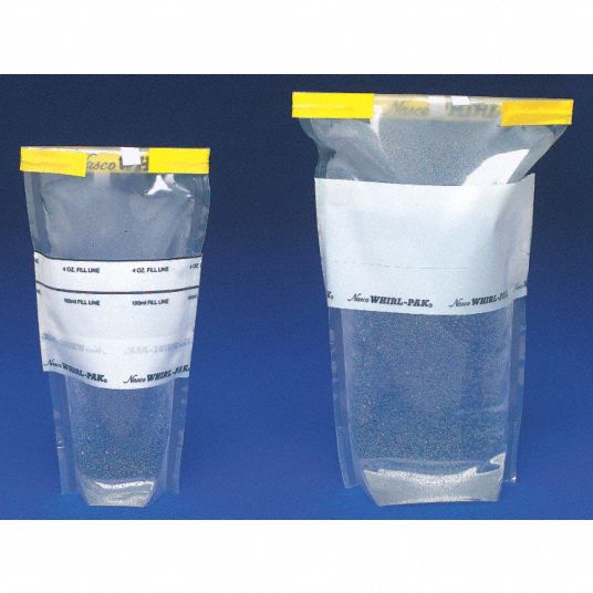 NASCO, 4 oz Capacity, 7.25 in Lg, Sampling Bag 8WXW9B01364WA Grainger