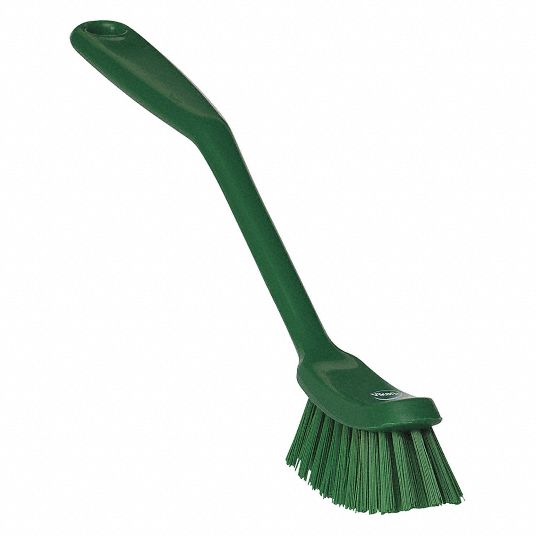 Vikan | Ultra-Slim Cleaning Brush with Long Handle Green