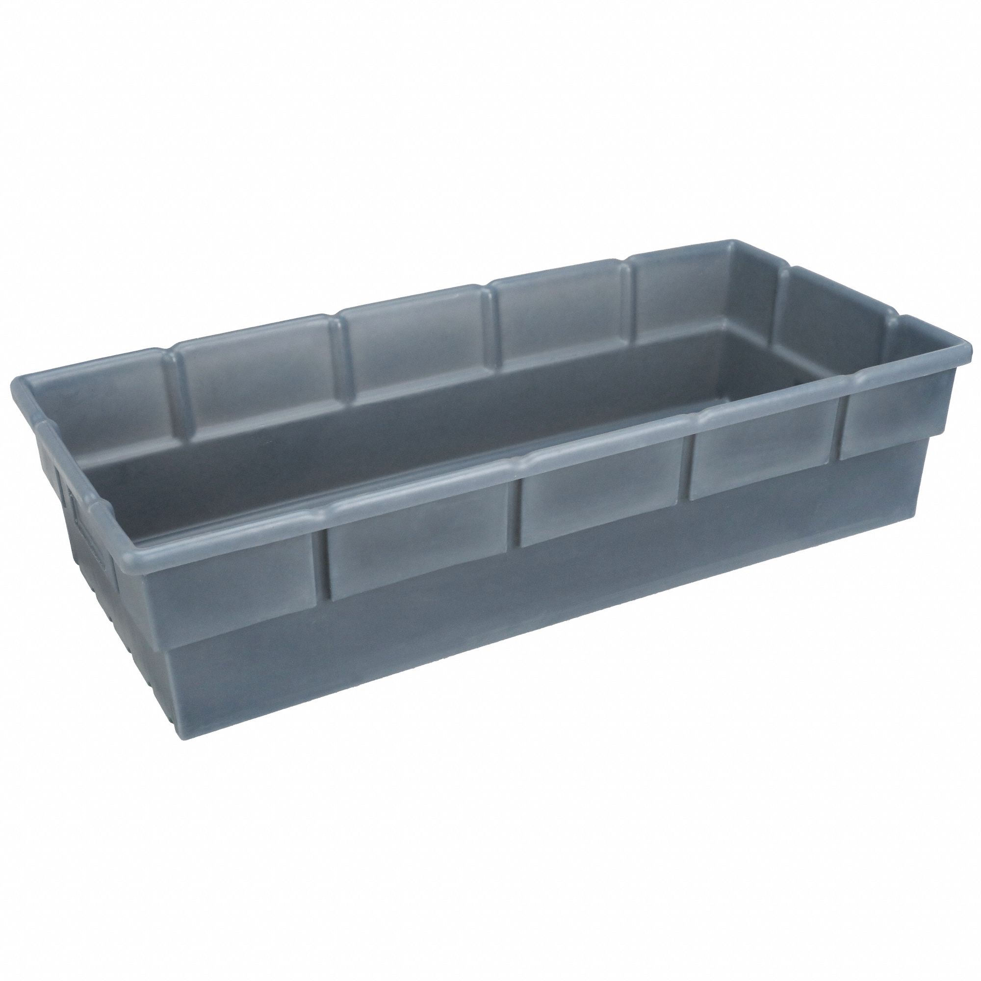 NESTING CONTAINER, 26.9 GAL, 38½ IN X 18 IN X 9 IN, GREY, 50 LB LOAD CAPACITY