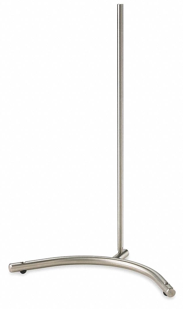 Support Stand: Stainless Steel, 5/8 in Rod Dia, 10 1/2 in Overall  Lg, 18 in Overall Ht