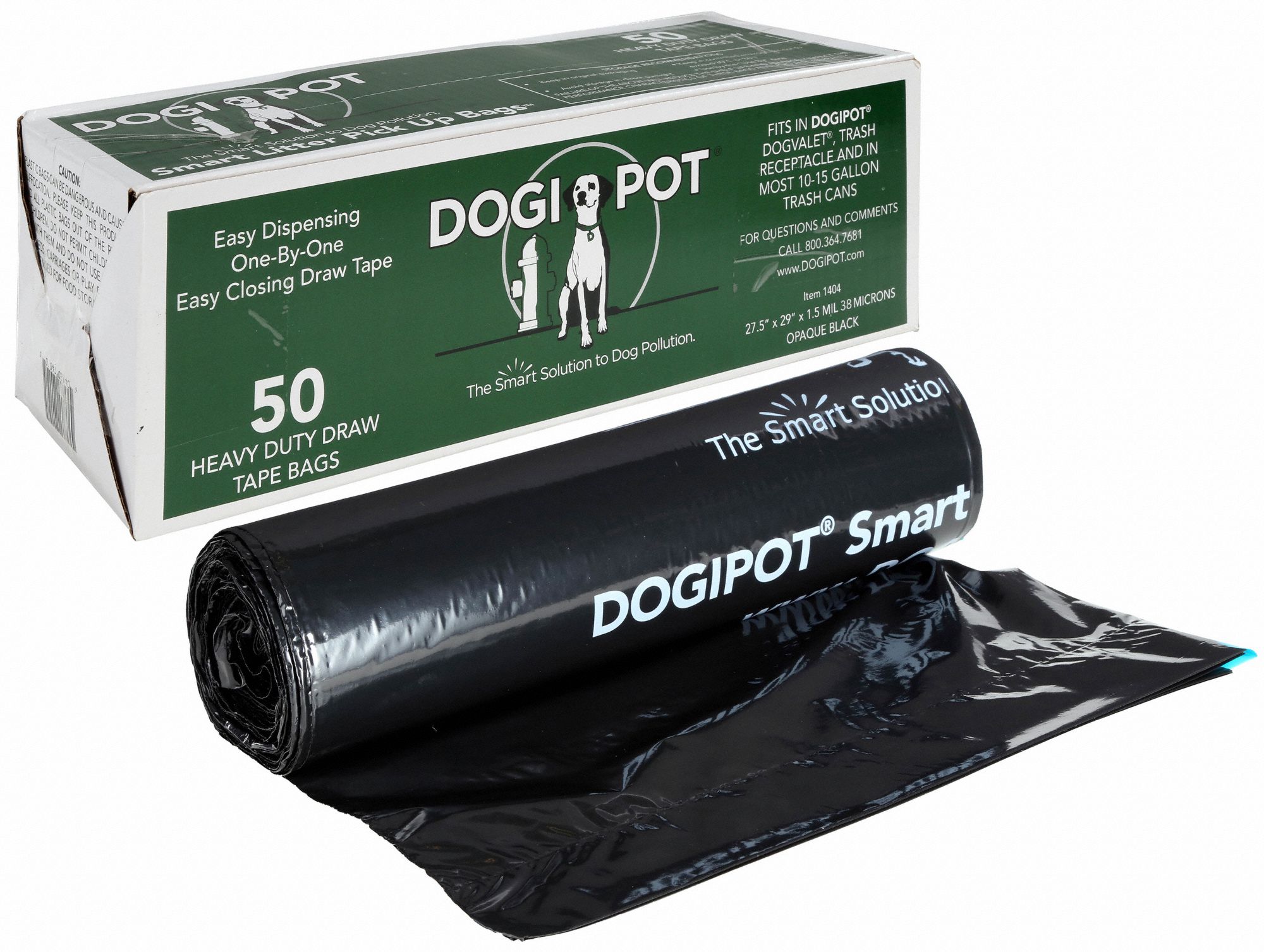 DOGIPOT Pet Waste Receptacle Bags 15 gal Capacity, 27 1/2 in Wd, 29 in