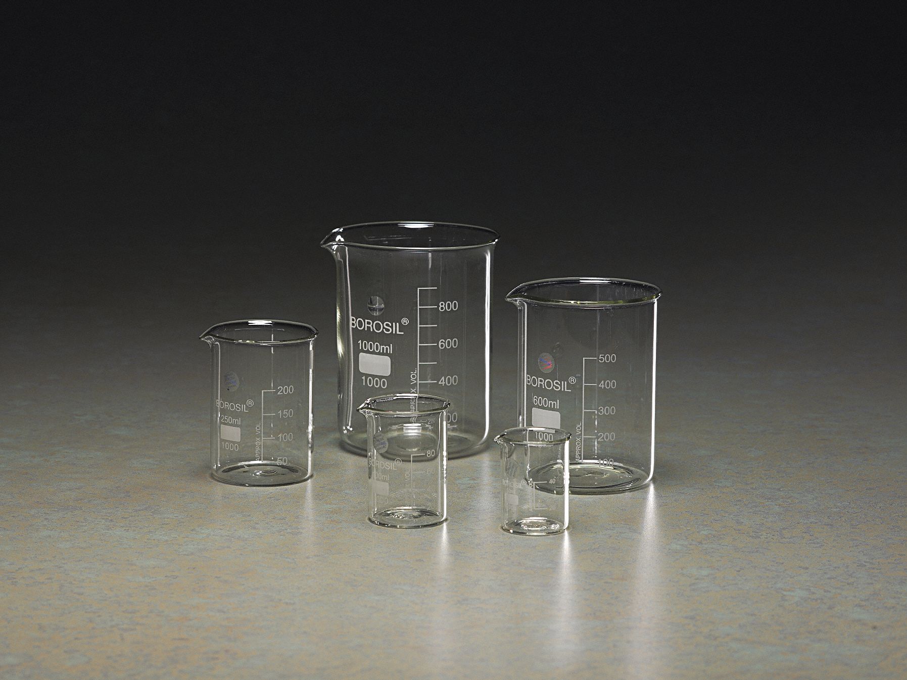 Grainger Approved Beaker Set Borosilicate Glass 10 Ml Ml 25 Ml 100 Ml Graduation Subdivisions 8xd65 Bgset5 Grainger