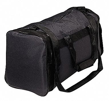 Duffel Bag: Black, Zipper, 9 1/2 in Overall Lg, 21 in Overall Wd, 4 Exterior Pockets