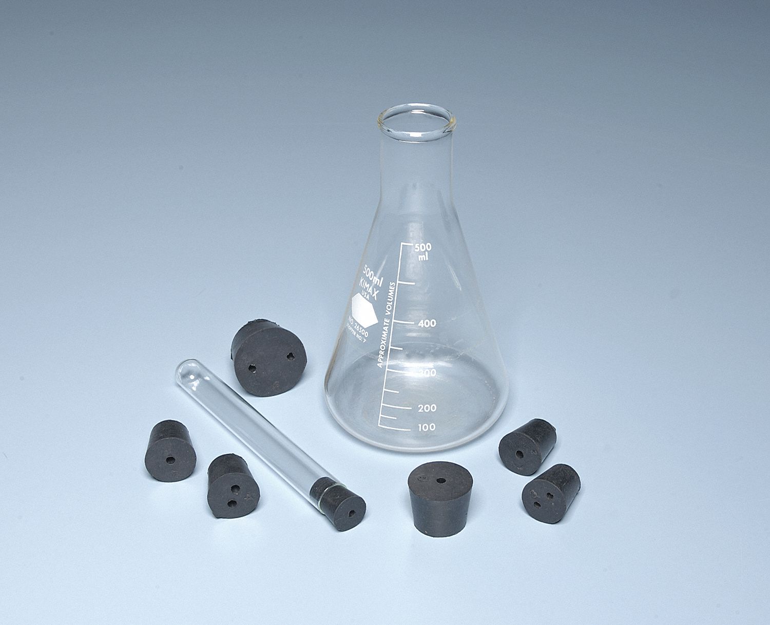 Stopper Set 25 mm H Natural Rubber Black