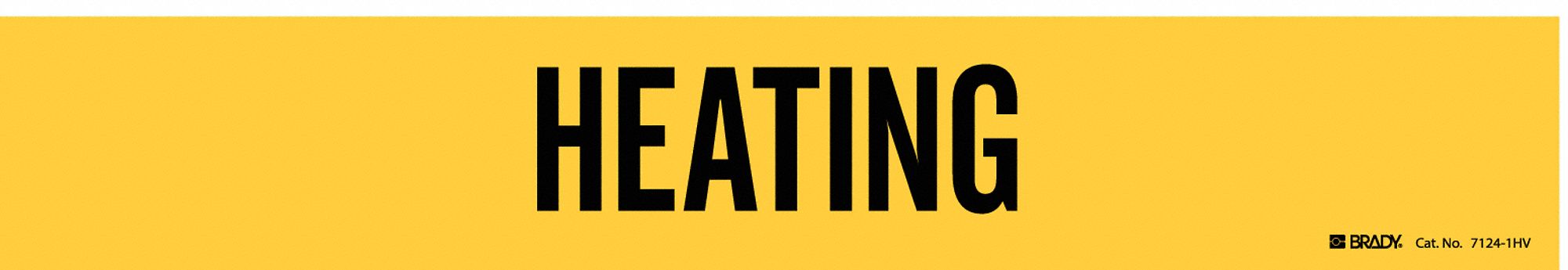 Heating, Yellow, Pipe Marker - 8XEW2|7124-1HV - Grainger
