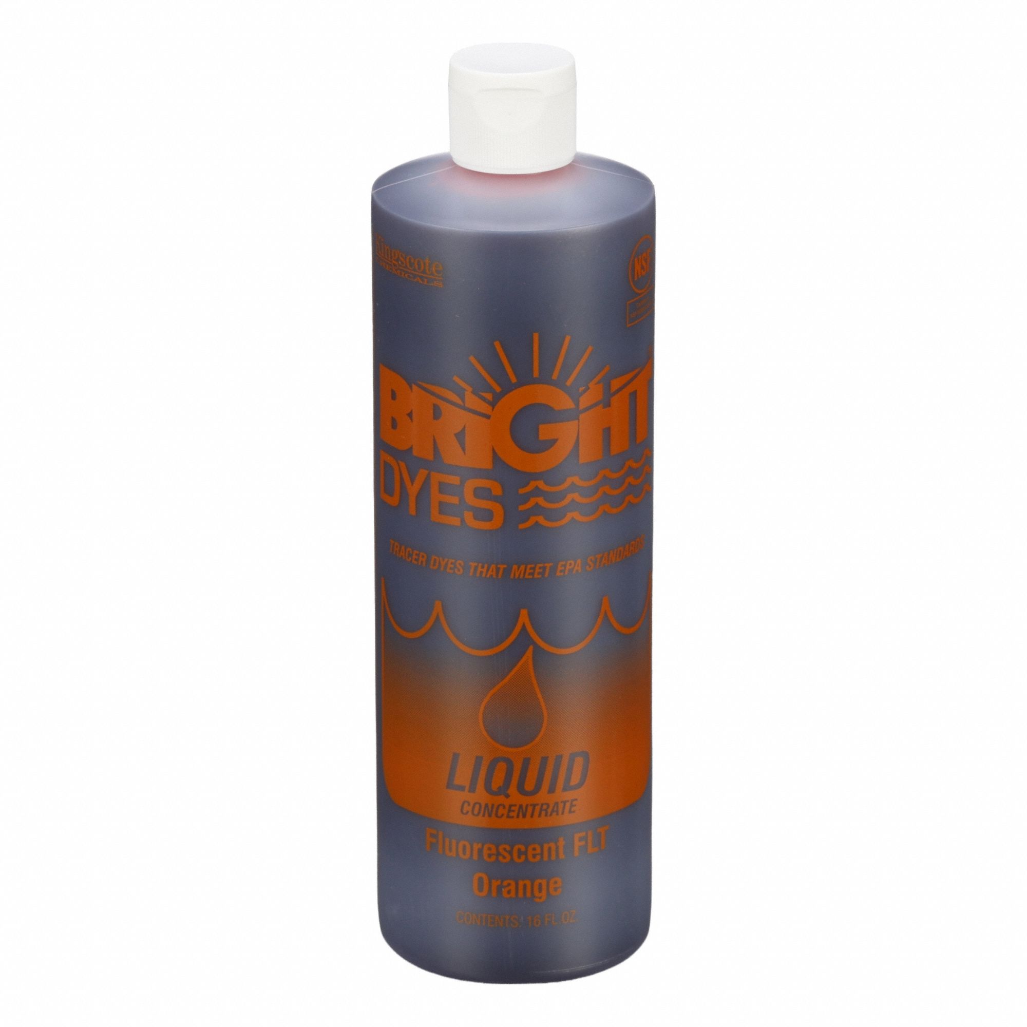 Water Tracer Dye: Orange, 1.8 cps Viscosity, Immediate, 1 pt Volume, Liquid
