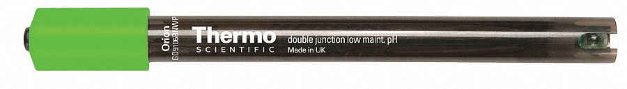 pH Electrode: pH, BNC, Double/Wick, Std, Epoxy, 1 m Cable Lg, Electrodes: pH