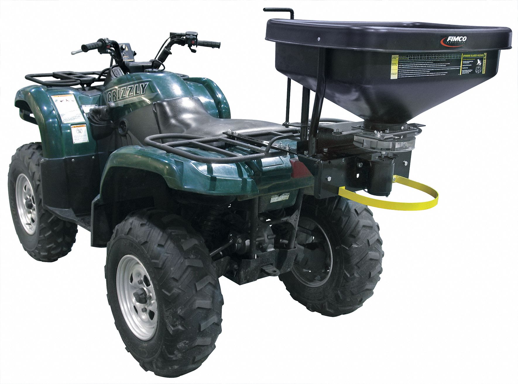 FIMCO ATV Spreader ATV Spreader, 145 lb Capacity, 5 to 45 ft, 1 Hole