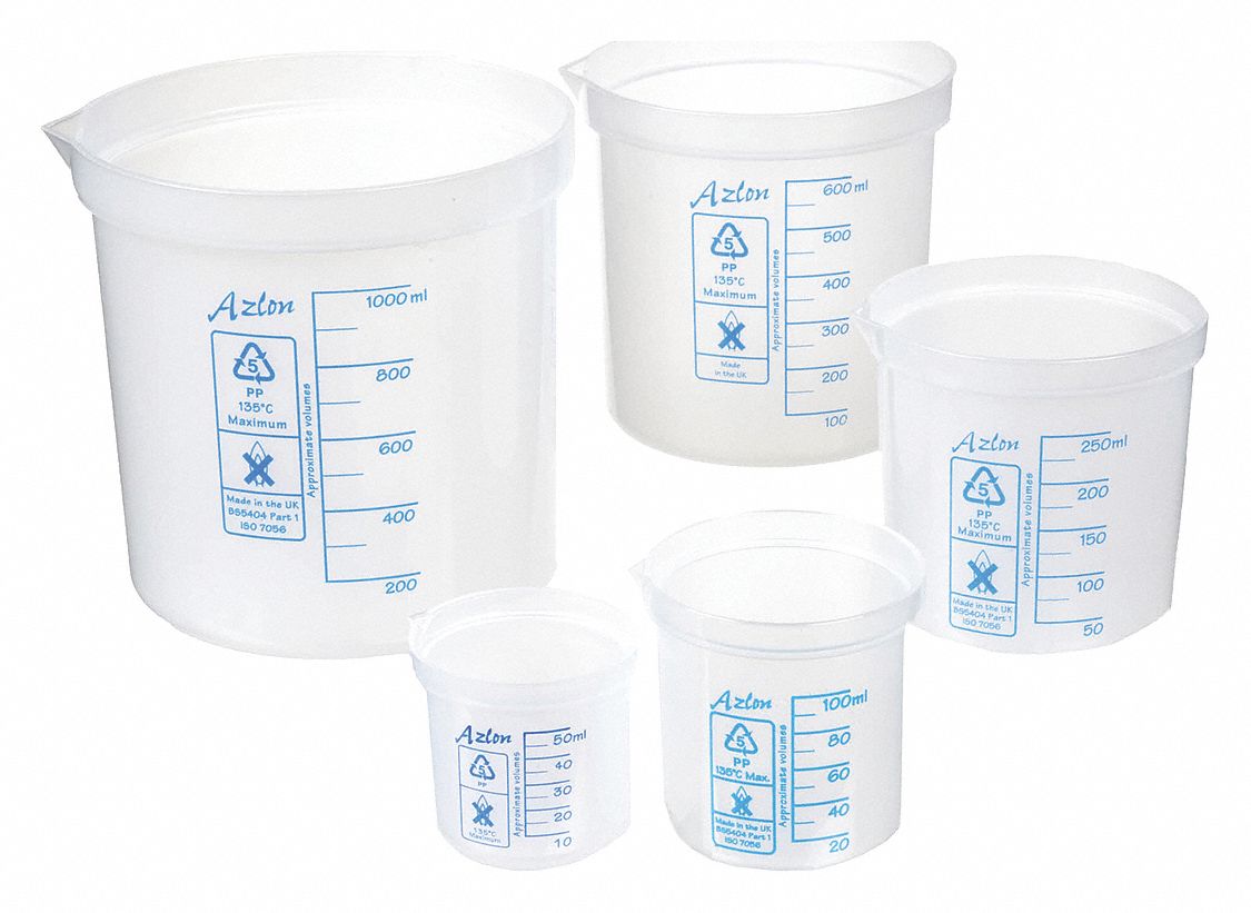 GRADUATED BEAKER SET,50ML-1000ML,PP