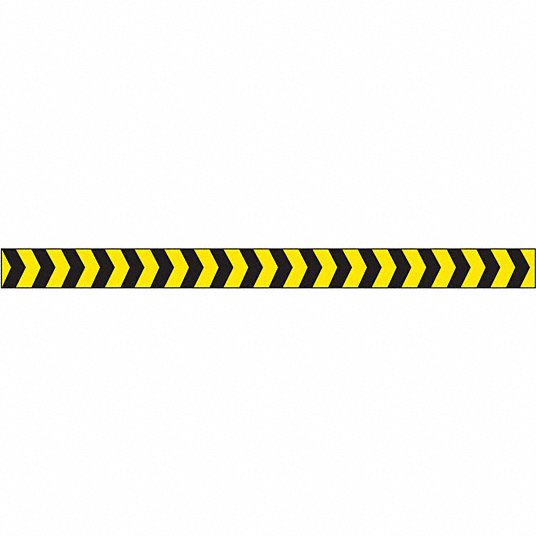 2” Yellow Floor Tape with Black Chevrons