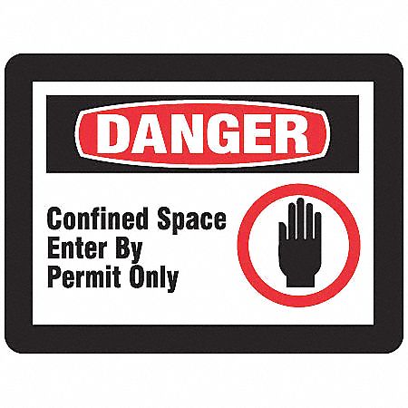 Fiberglass, 10 in x 14 in Nominal Sign Size, Danger Sign - 8Y049|32670 ...