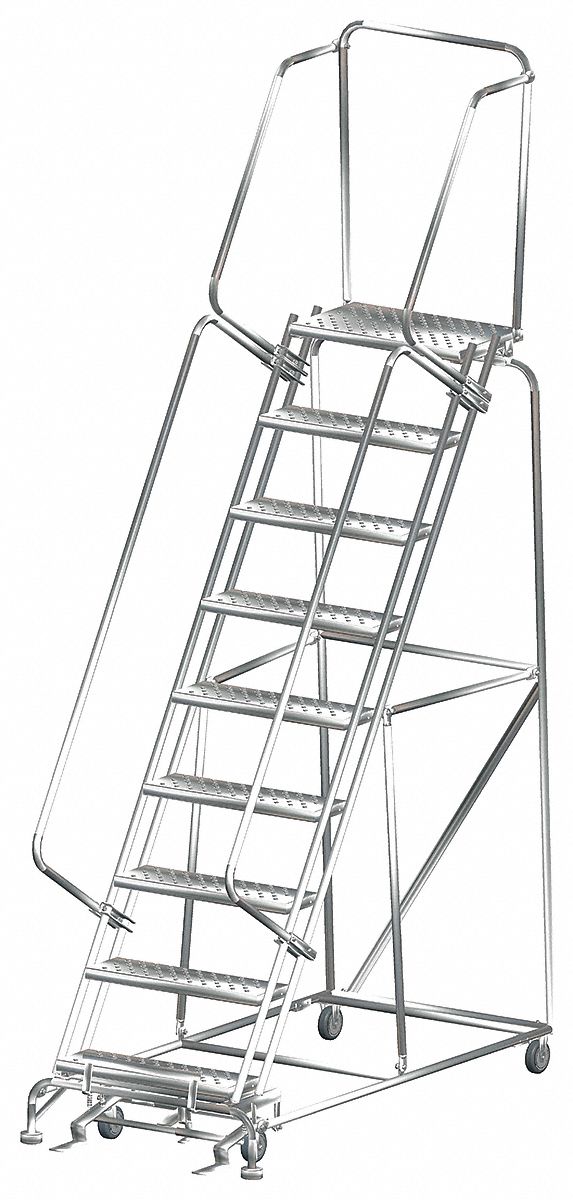 Lockstep Roll Ladder, T304 Steel, 90 in.H