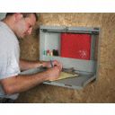 Wall Mounted Desk, 20x16-3/8x3-3/8 In, Red