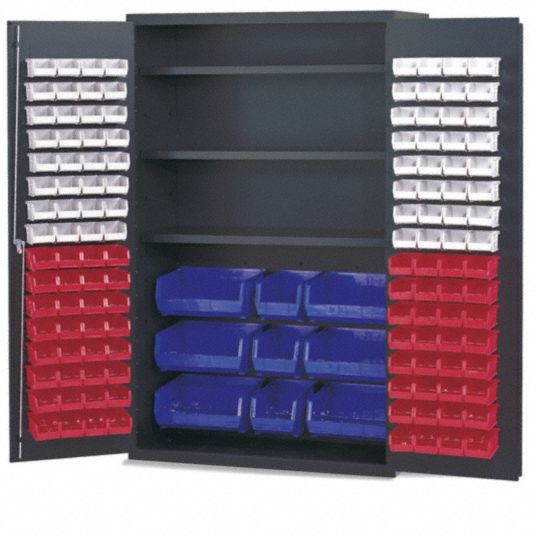 Heavy Duty All-Welded Bin Cabinets, Plastic Bin Welded Cabinet, Bin Storage  Cabinet, Security Cabinet with Bins, Plastic Bin